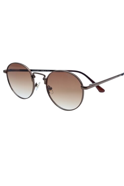 BURGUNDY Unisex  Panto Sunglasses