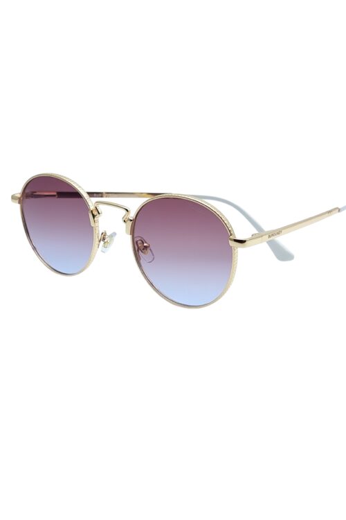 BURGUNDY Unisex  Panto Sunglasses