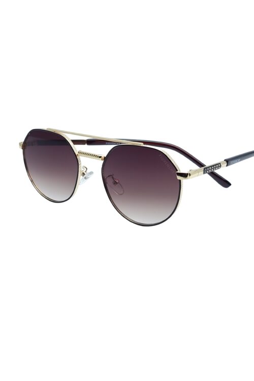 FIOVENCHY Metal Men Round Edge Cut Sunglasses