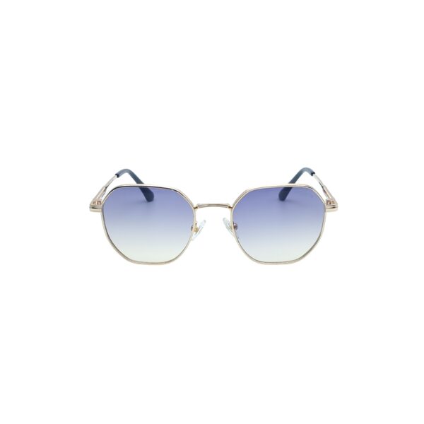 TURQUOISE Unisex Cut Square Sunglasses - Image 2